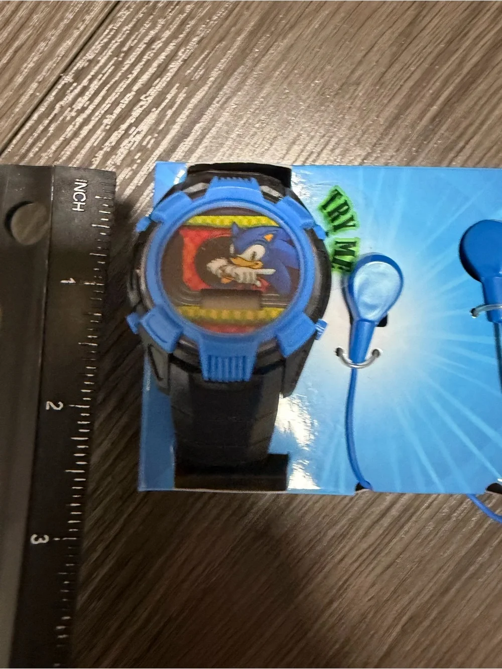 Sonic Kids Blue Digital Watch with Earbuds